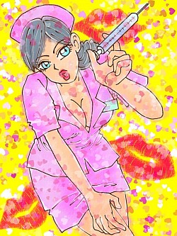 イラスト お色気ナース 注射しちゃうぞ セクシー オリジナルイラスト