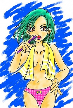 オリジナル デジタル画 女の子 健康的な色気 イラスト ぱんつ 春のパンつ祭り 遊び心