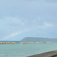 知林ヶ島 虹 雨 指宿 鹿児島カメラ部 スマホカメラ部 iPhone撮影