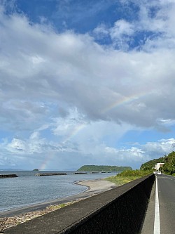 指宿 鹿児島カメラ部 スマホカメラ部 iPhone撮影 知林ヶ島 虹 空 いぶスキ