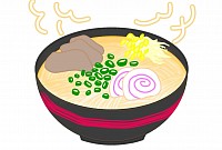 イラスト 食べ物 ラーメン オリジナルイラスト デジタル画