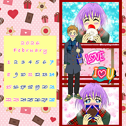 バレンタイン 胸キュン 告白 青春 2月 スマホ指描き オリジナル