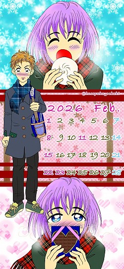 バレンタイン 胸キュン 青春 季節イラスト 学生