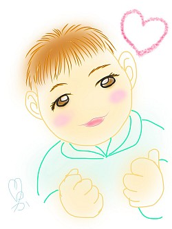 似顔絵 赤ちゃん かわいい スマホ指描き